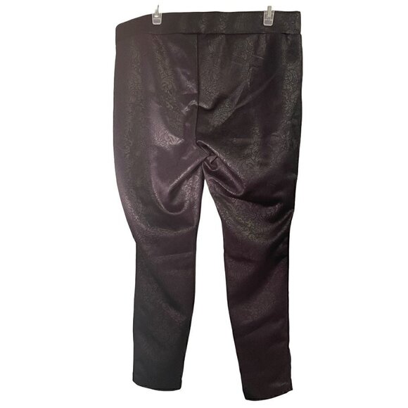 Jessica Simpson Faux Leather Brocade Pattern Leggings Size 1X - Picture 2 of 16